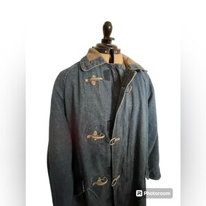 Vtg 80’s URBAN EQUIPMENT Acid Wash Denim Metal Clasp Hip Hop Jacket Mens XL